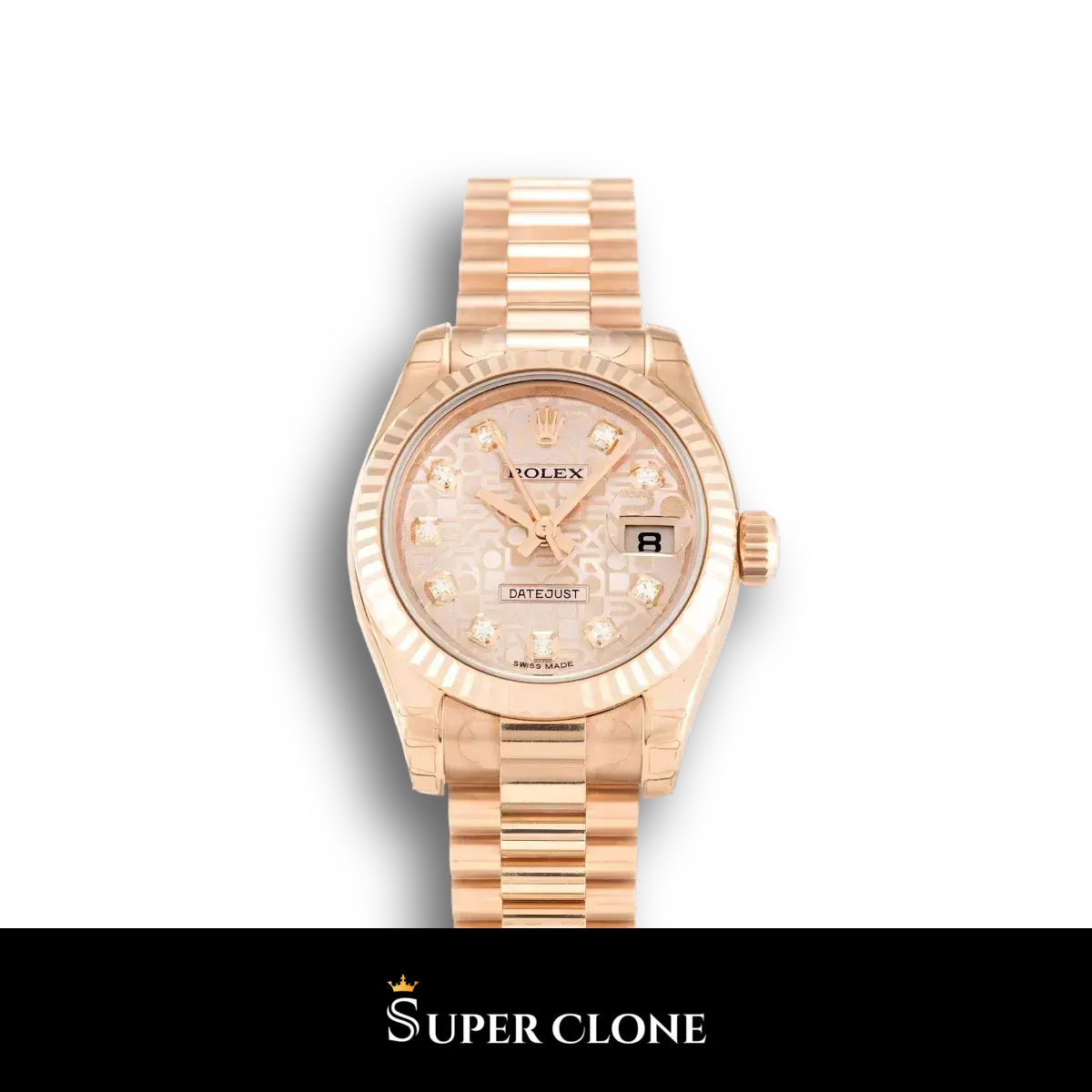 Rolex Lady-Datejust 179175 super clone, rose dial, 26mm