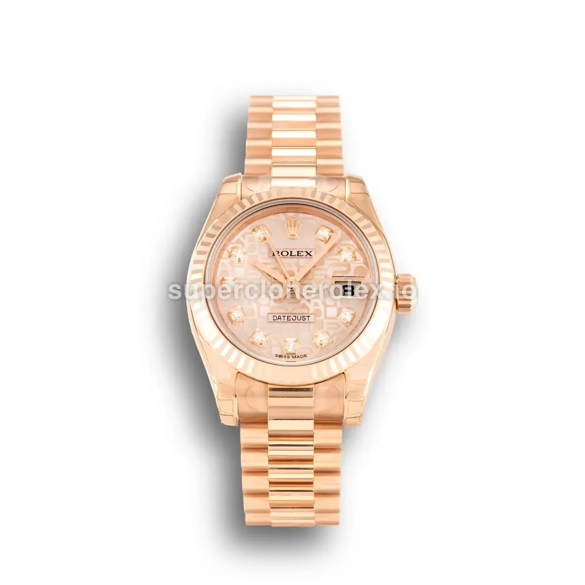 Rolex Lady-Datejust 179175 Rose Dial 26mm Everose Gold replica watch