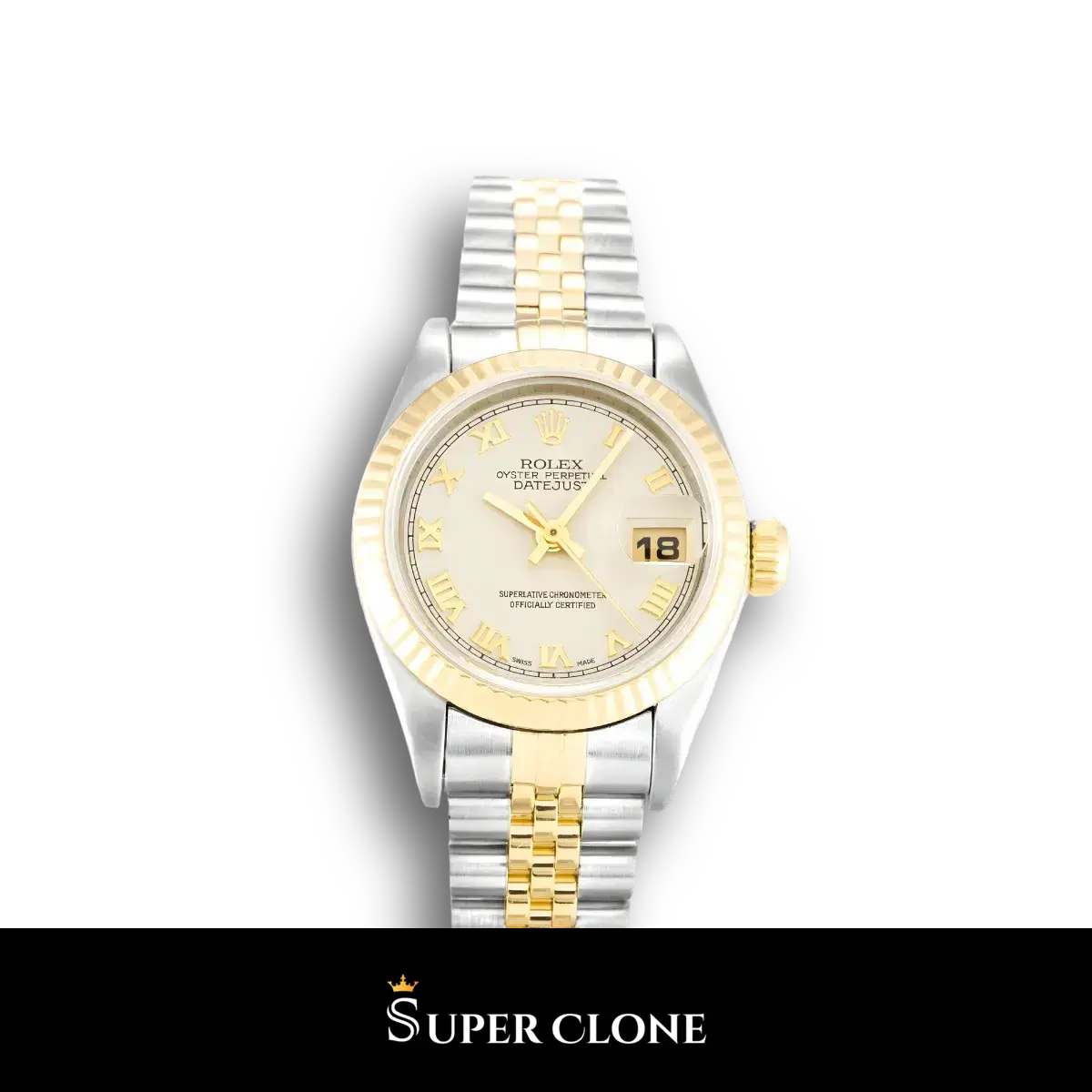 Lady-Datejust 69173 super clone, ivory pyramid dial, 26mm