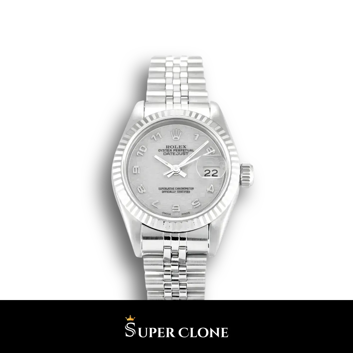 Lady-Datejust 69174 super clone, silver dial, 26mm
