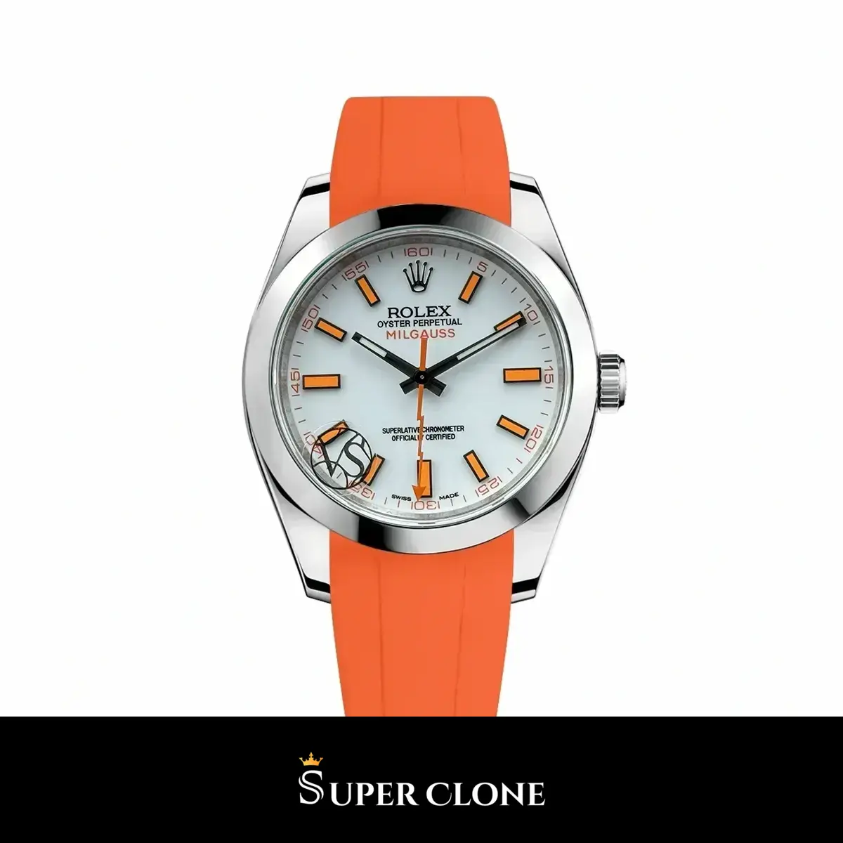 Rolex Milgauss 116400 super clone, white dial, 40mm