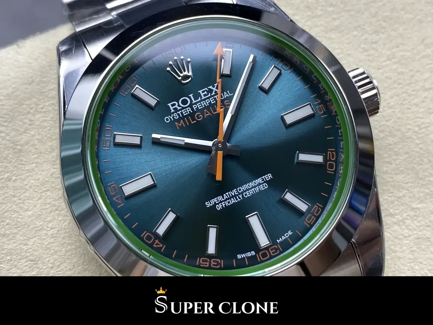 Rolex Milgauss 116400GV, 904l steel case, oyster bracelet