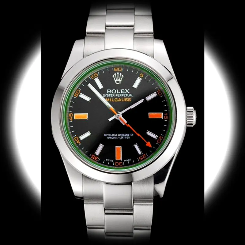 Rolex Milgauss REP016836 Swiss clone 41mm — dial close-up