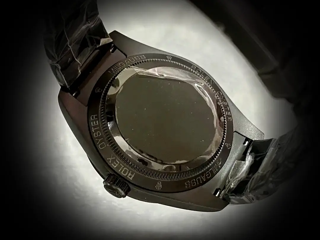 Rolex Milgauss SC116610 Swiss clone 40mm — crown and case detail