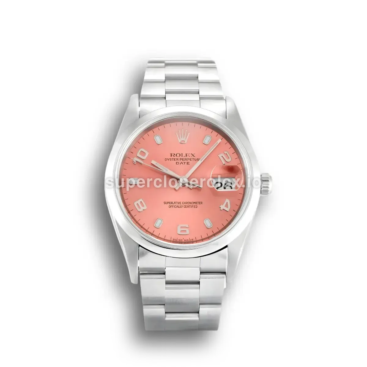 Rolex Oyster Perpetual 34mm Salmon Dial 15200 replica watch