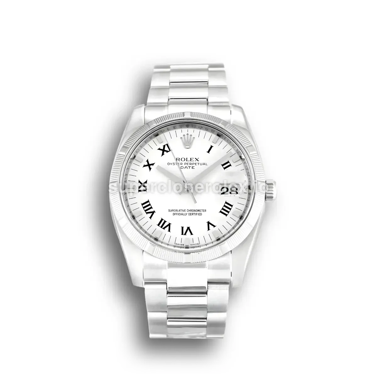 Rolex Oyster Perpetual 34mm White Dial 115210 replica watch