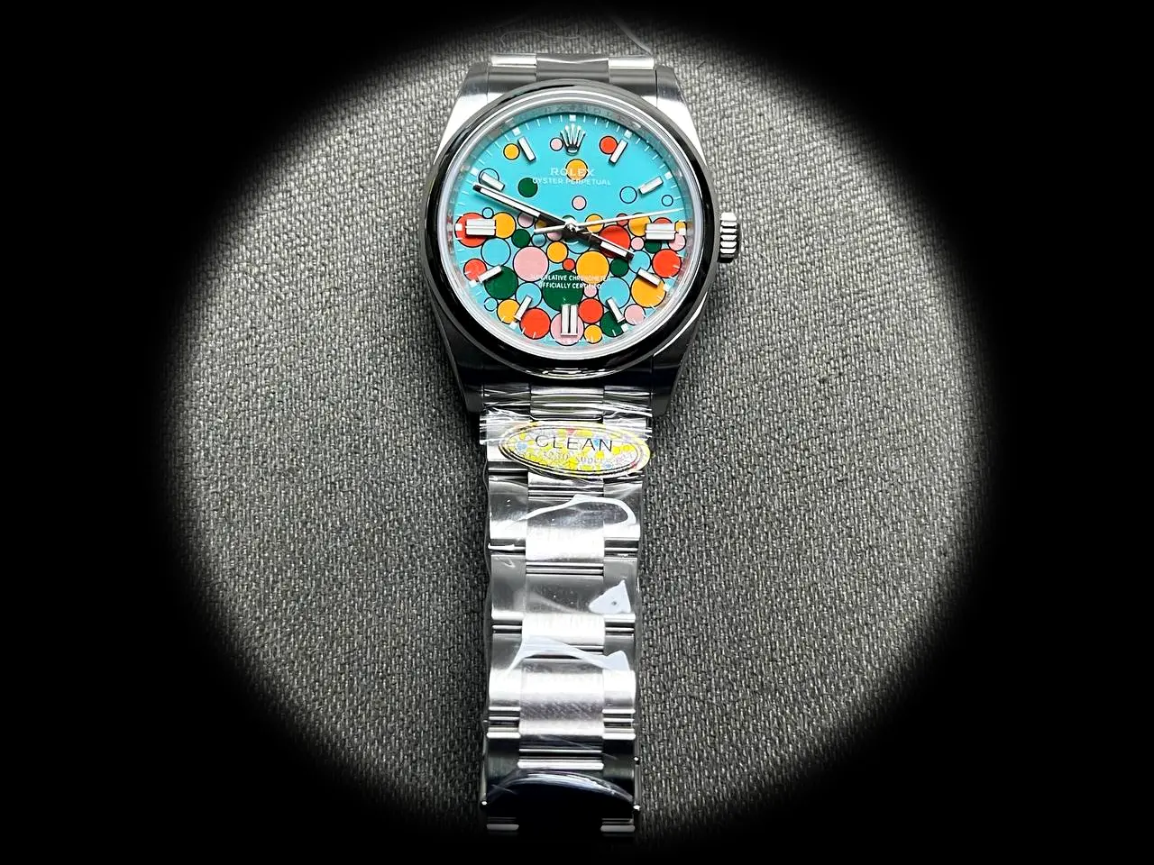 Rolex Oyster Perpetual 126000 Swiss replica 36mm — dial close-up