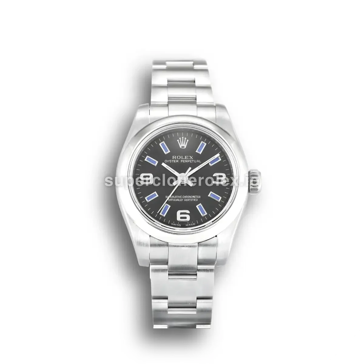 Rolex Oyster Perpetual Lady 26mm Black Dial 176200 replica watch