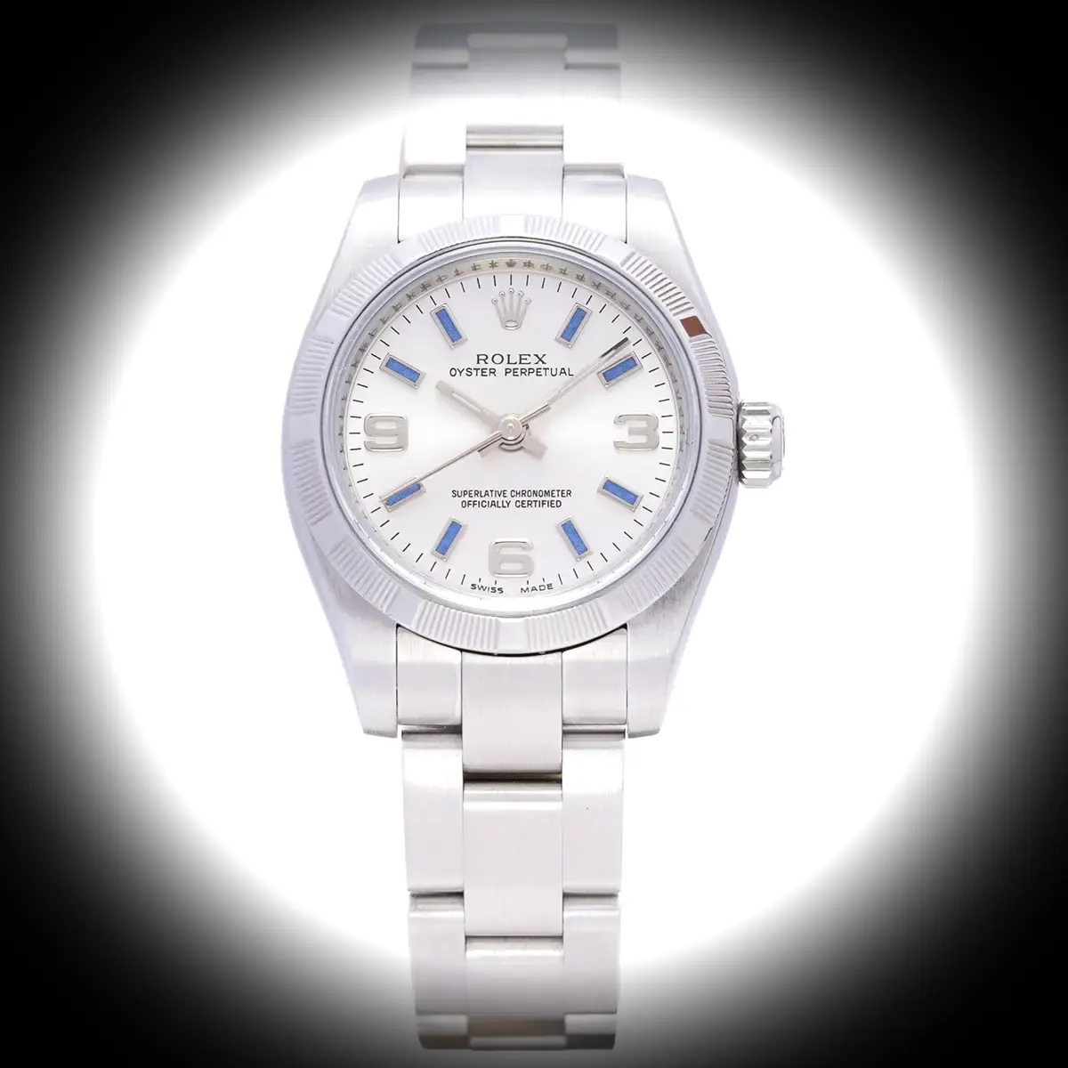 Rolex Oyster Perpetual 176210 superclone 26mm — dial close-up