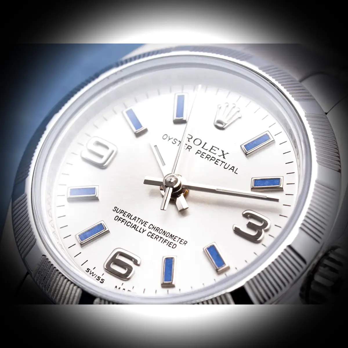 Oyster Perpetual 176210 Swiss clone — side profile