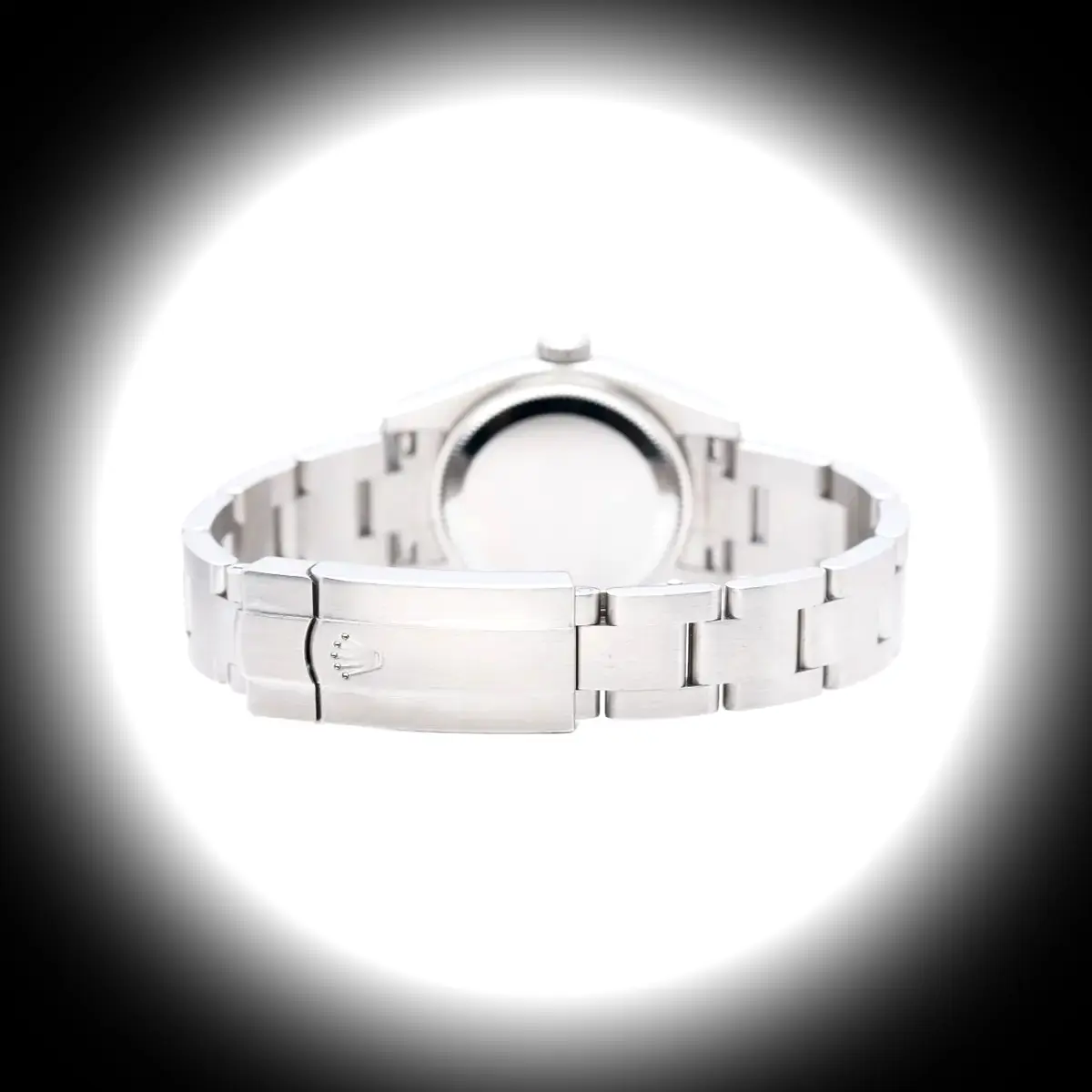 Oyster Perpetual 176210 superclone silver dial — bezel macro