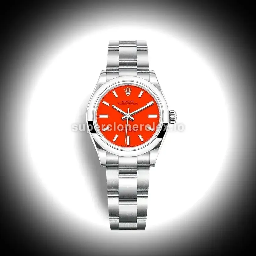 Oyster Perpetual 31mm Coral Red Dial 277200 replica watch