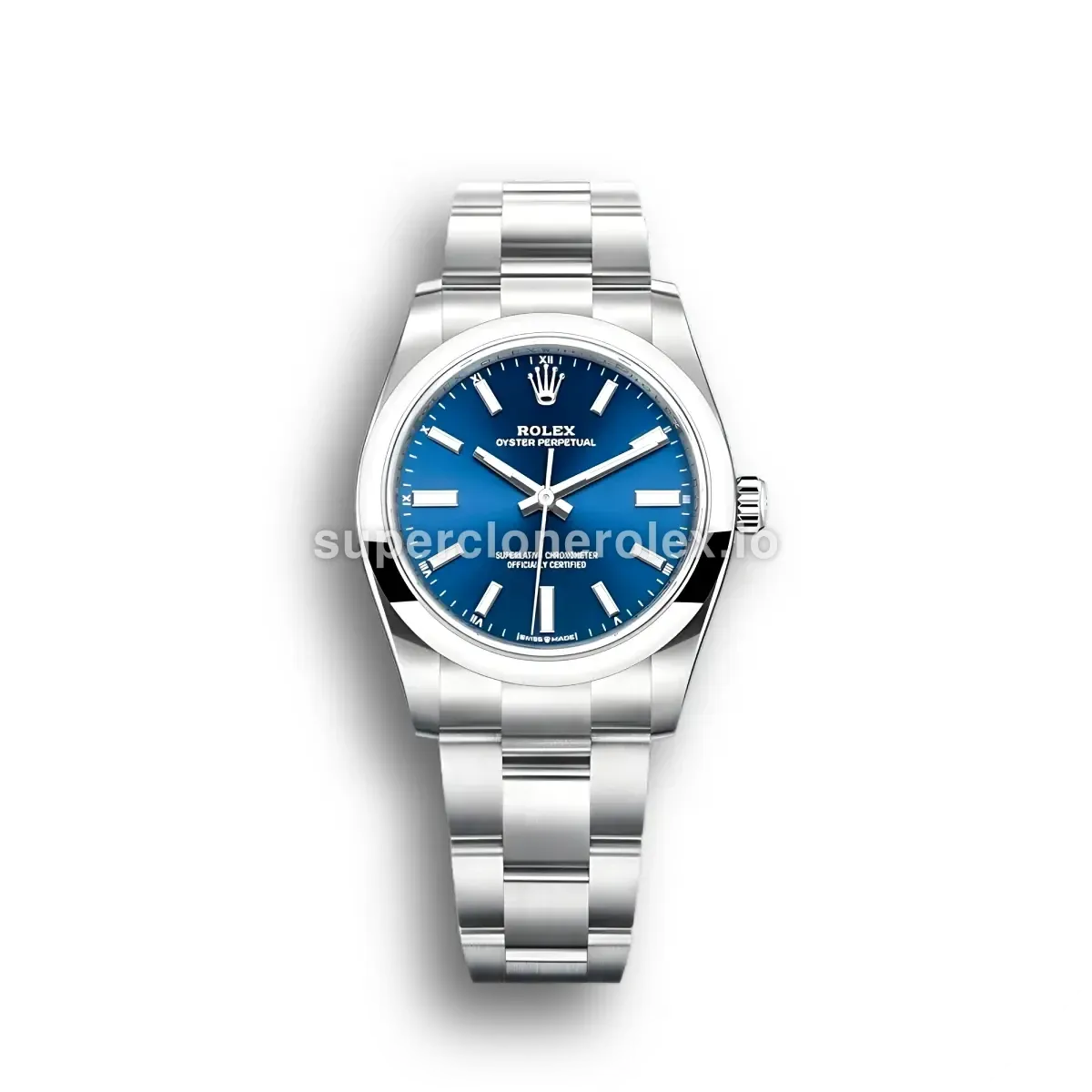 Rolex Oyster Perpetual Lady 34mm Blue Dial 124200 replica watch