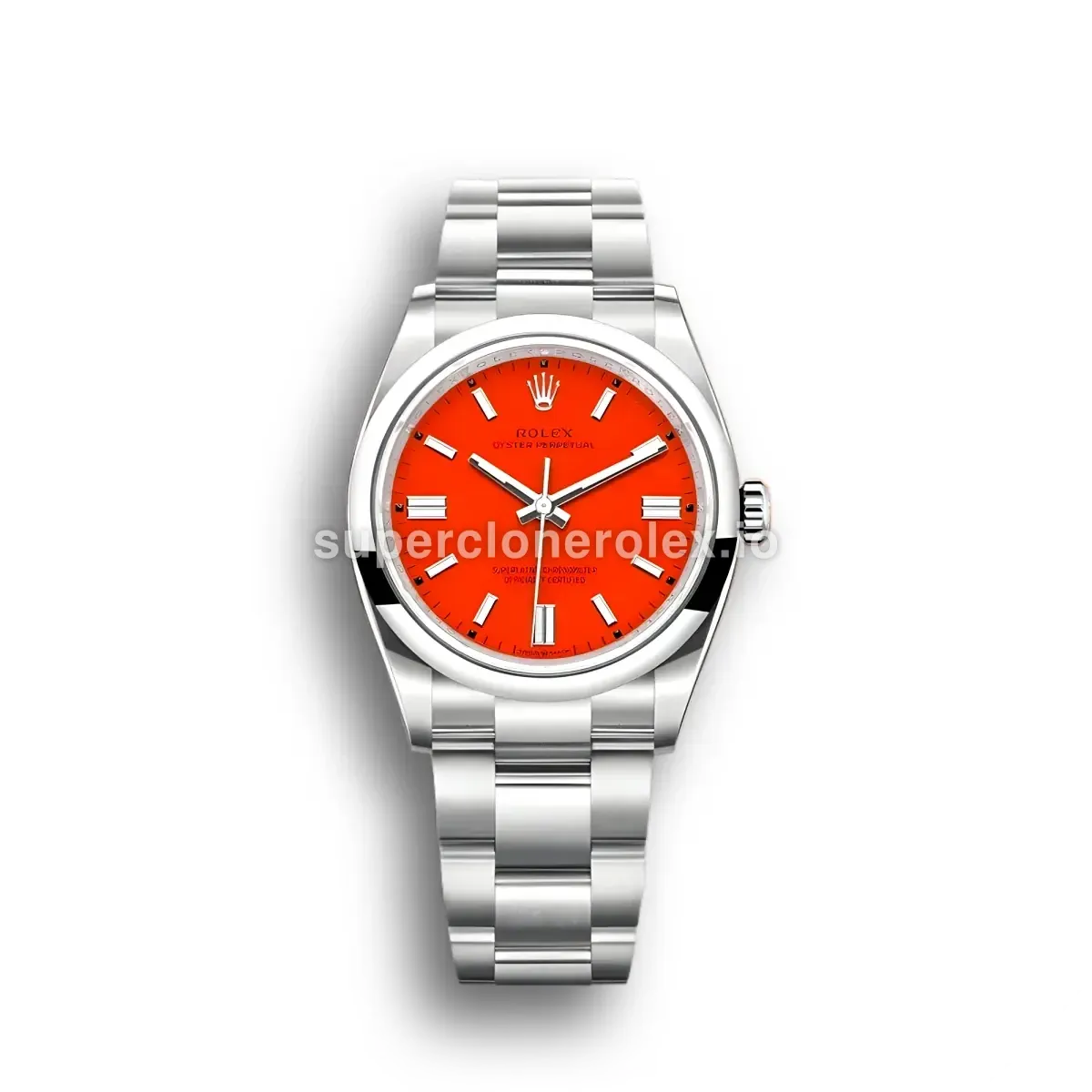 Oyster Perpetual 36mm Coral Red Dial 126000 replica watch