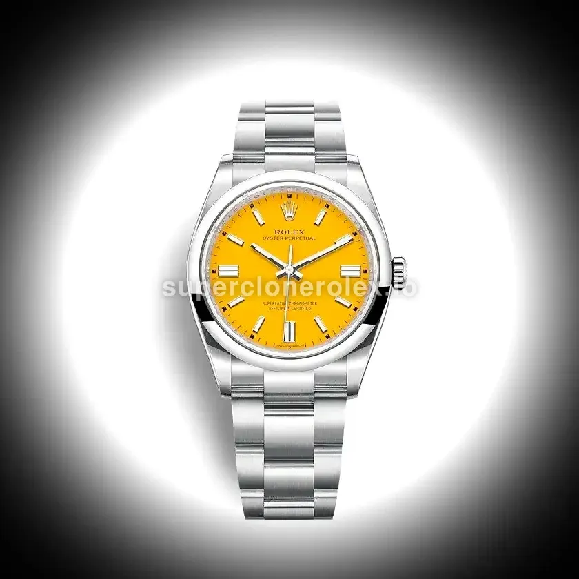Oyster Perpetual 36mm Yellow Dial 126000 replica watch