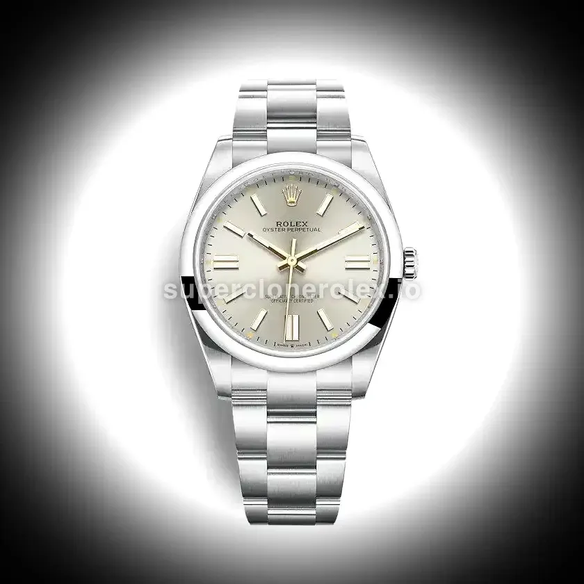 Rolex Oyster Perpetual Lady 41mm Silver Dial 124300 replica watch
