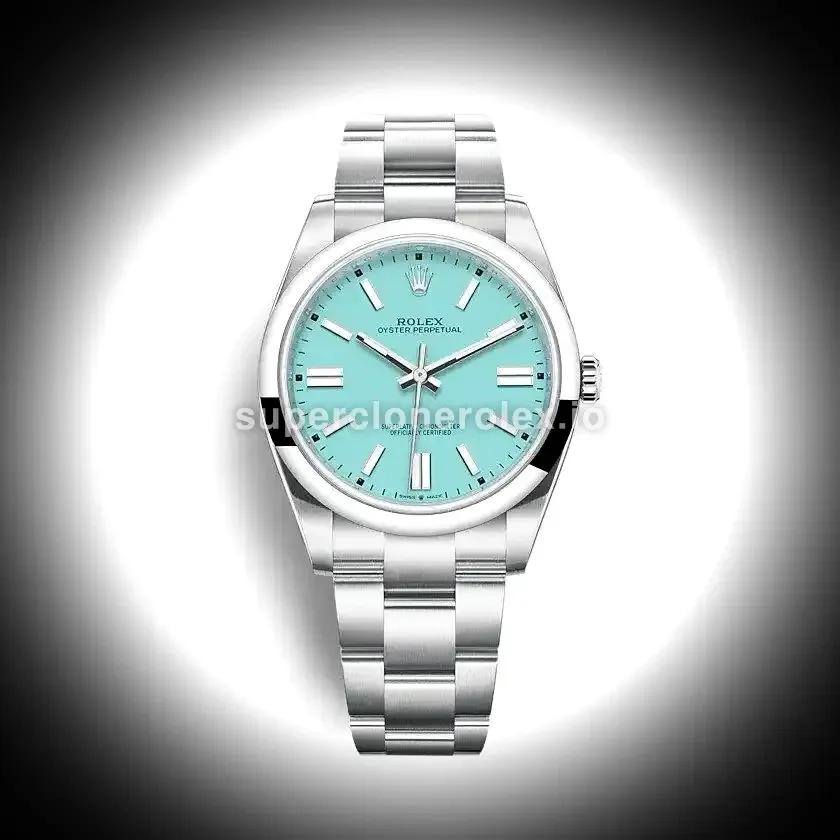 Oyster Perpetual 41mm Turquoise Blue Dial 124300 replica watch