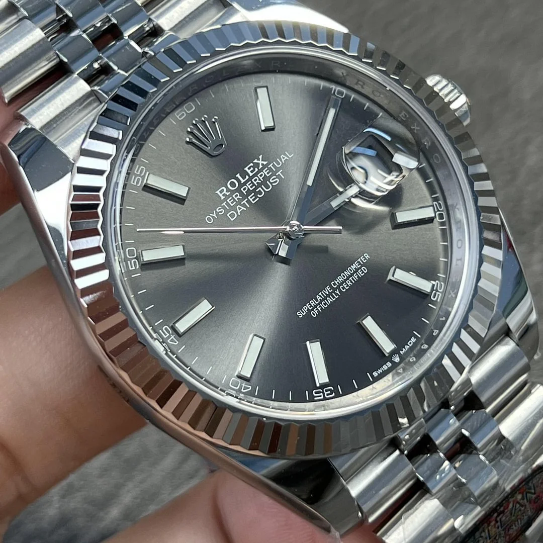 Rolex Datejust 126334 super clone rhodium dial, front view