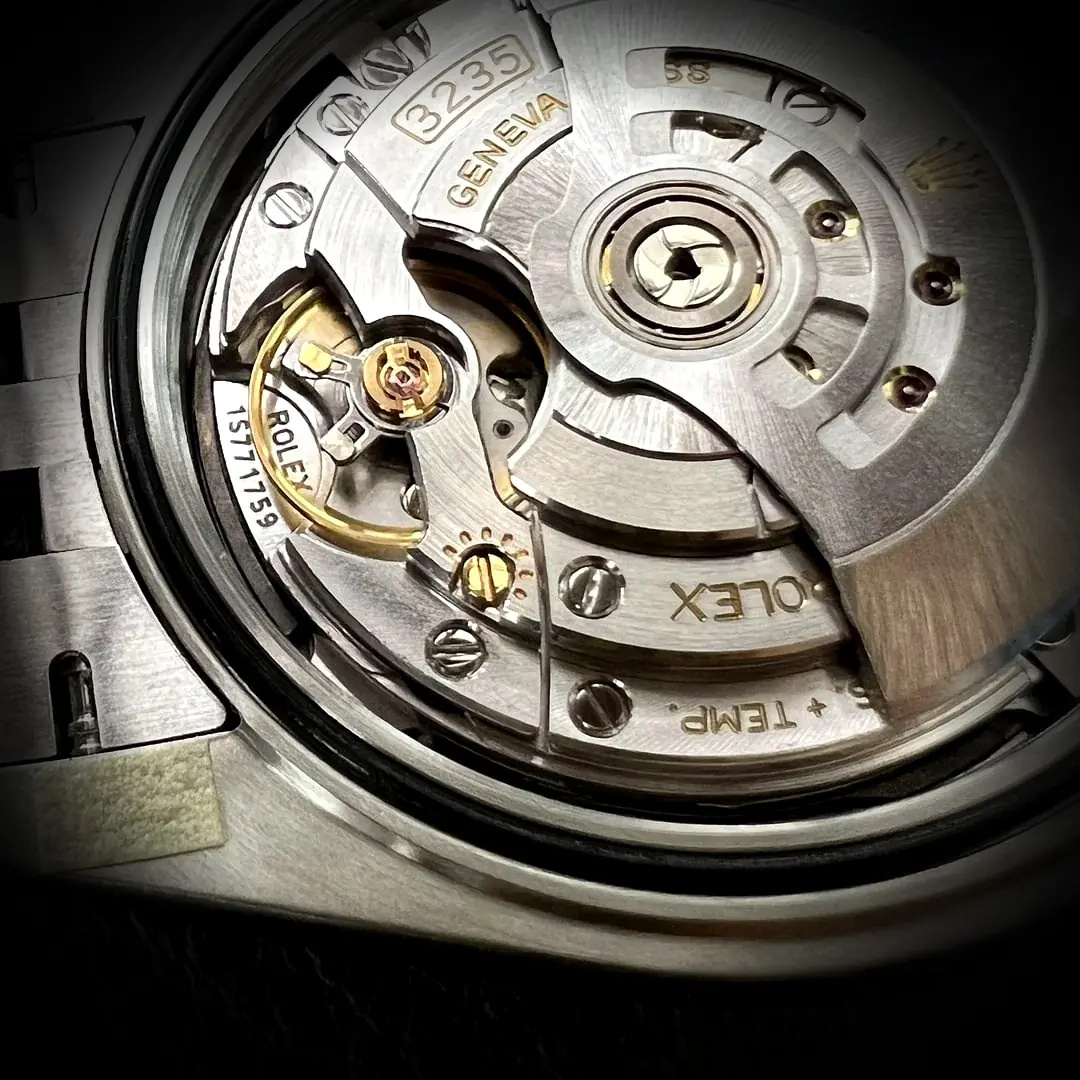 Datejust 126334 superclone rhodium dial — angled view