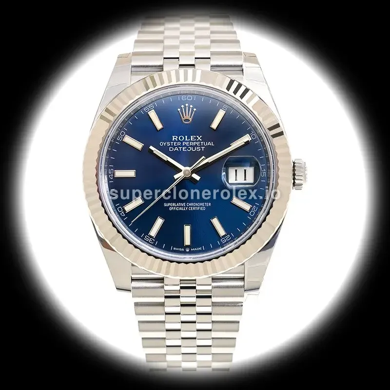 Datejust 126334 1:1 super clone blue dial — front view