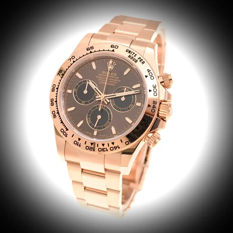 Rolex Daytona 126505 super clone bright chocolate dial — caseback detail