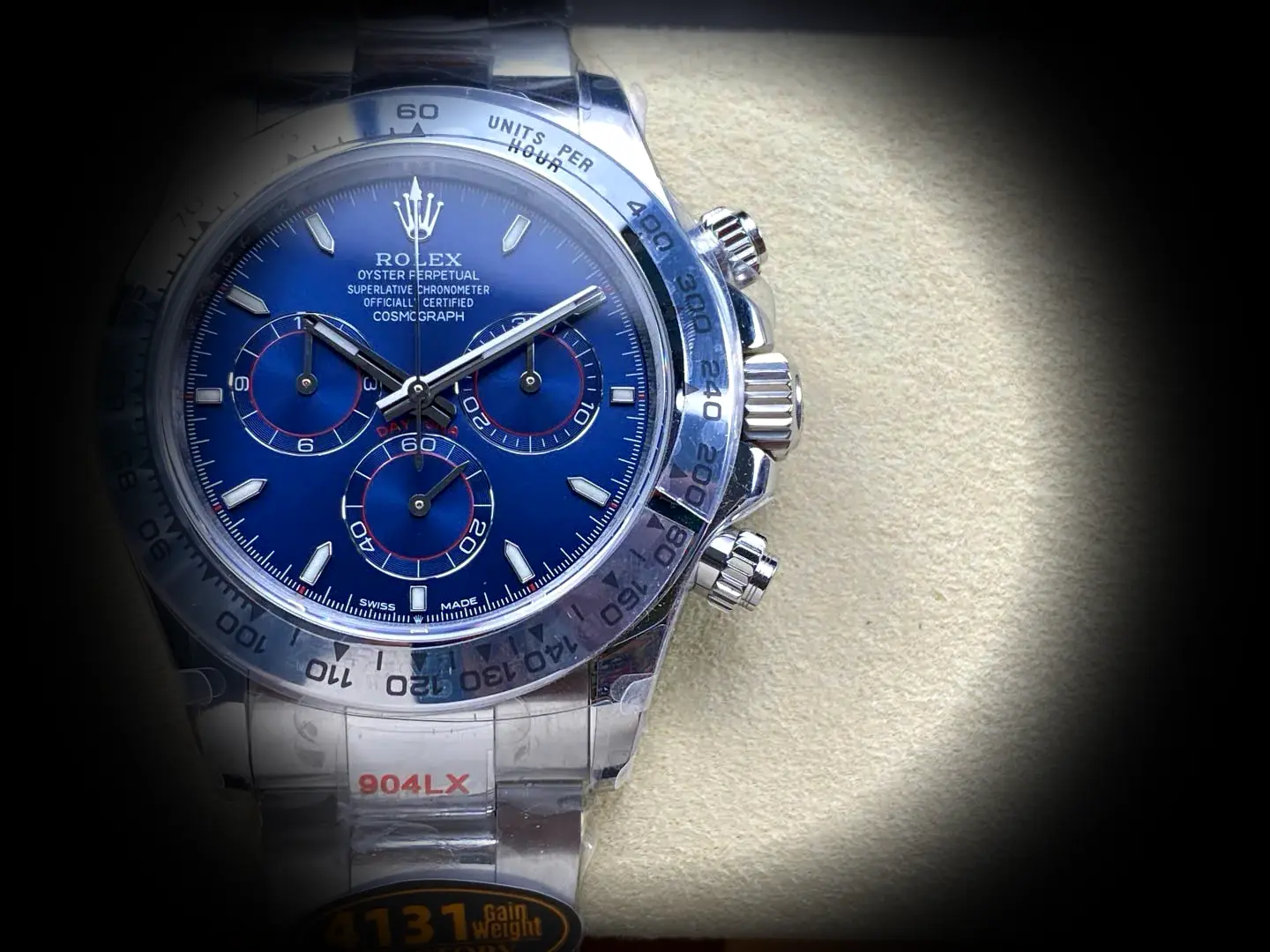 Rolex Daytona 126509 Swiss clone 40mm — dial close-up