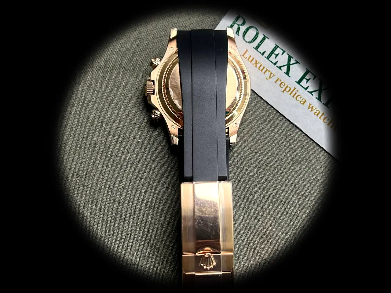 Rolex Daytona 126515LN super clone meteorite dial — caseback detail