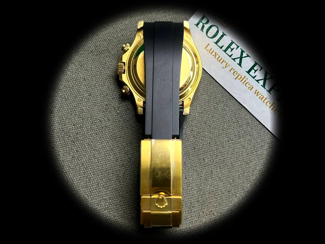 Daytona 126518LN Swiss clone meteorite dial — caseback detail