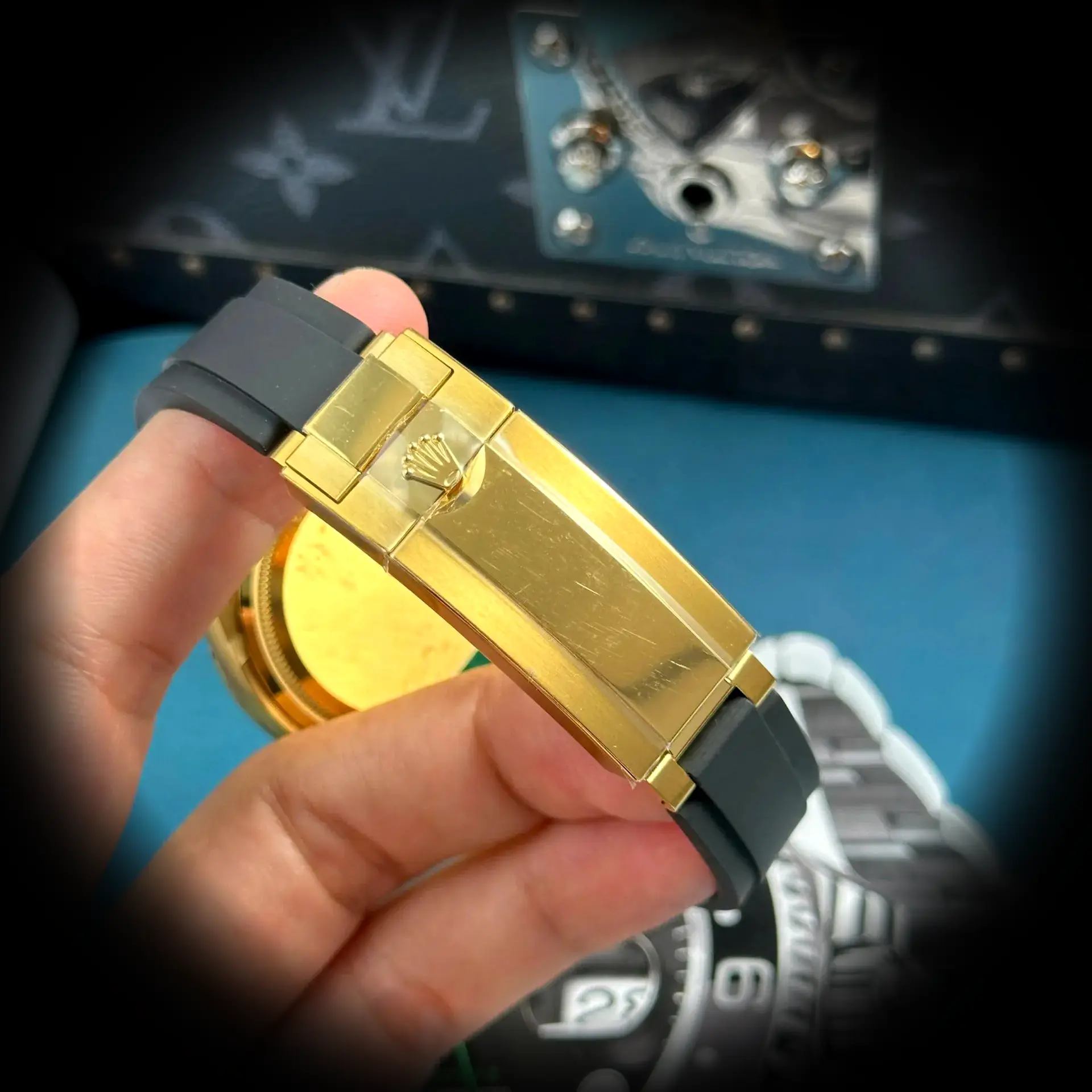 Rolex Daytona 126518LN 1:1 super clone turquoise blue dial — side profile