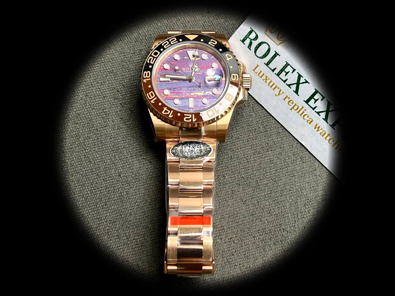 GMT-Master 126715CHNR 1:1 super clone tiger iron dial — side profile