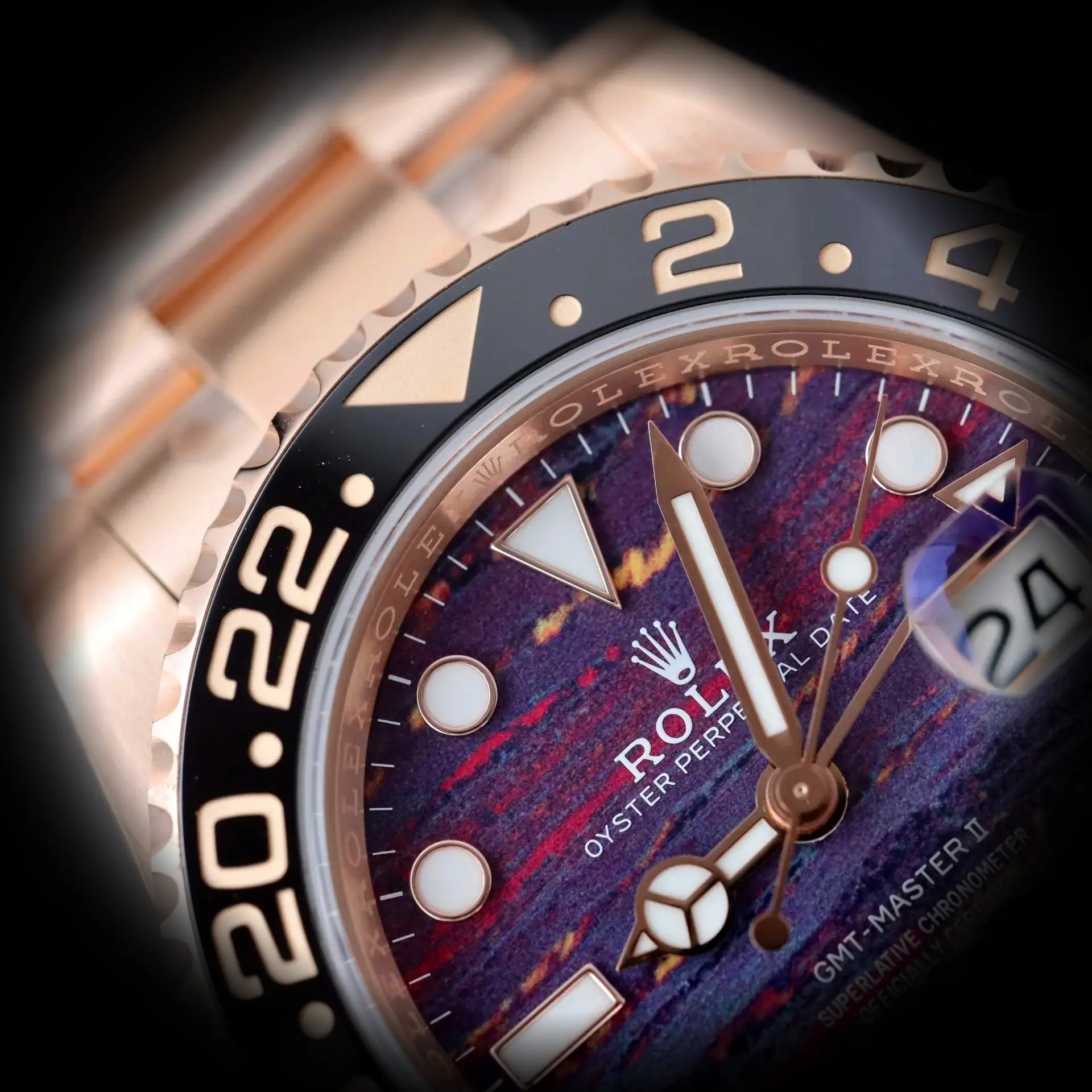 Rolex GMT-Master 126715CHNR 1:1 super clone 40mm — crown and case detail