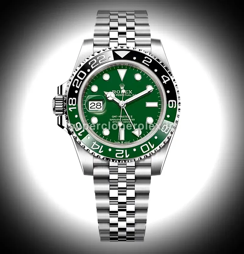 Rolex GMT-Master II 126729VTNR Absinthe White Gold Jubilee 40mm replica watch