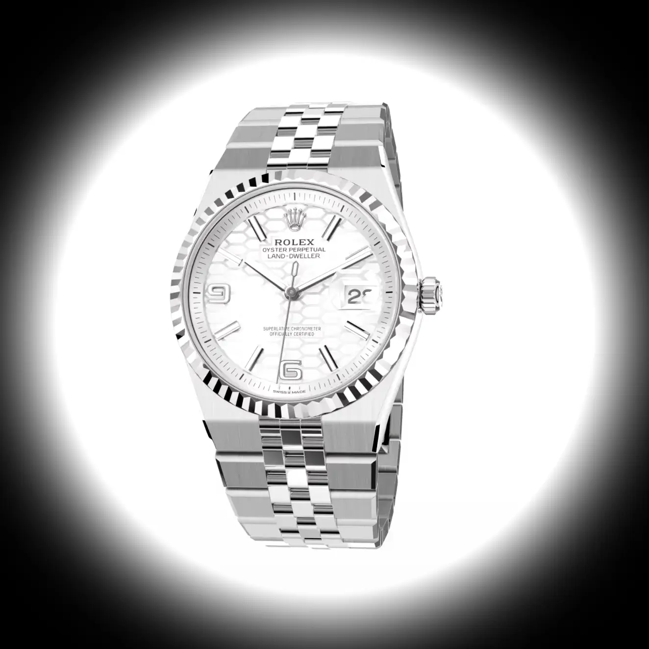 Rolex Land-Dweller 127234 1:1 super clone 36mm — dial close-up