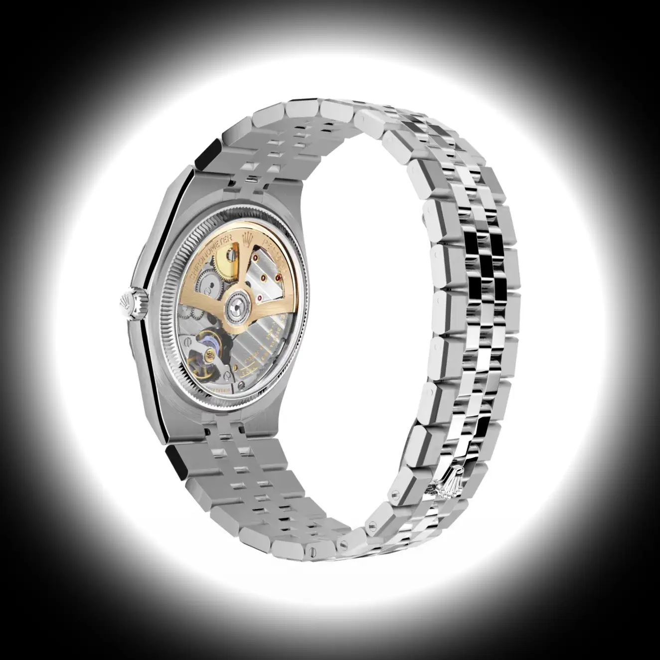 Rolex Land-Dweller 127234 super clone intense white dial — caseback detail