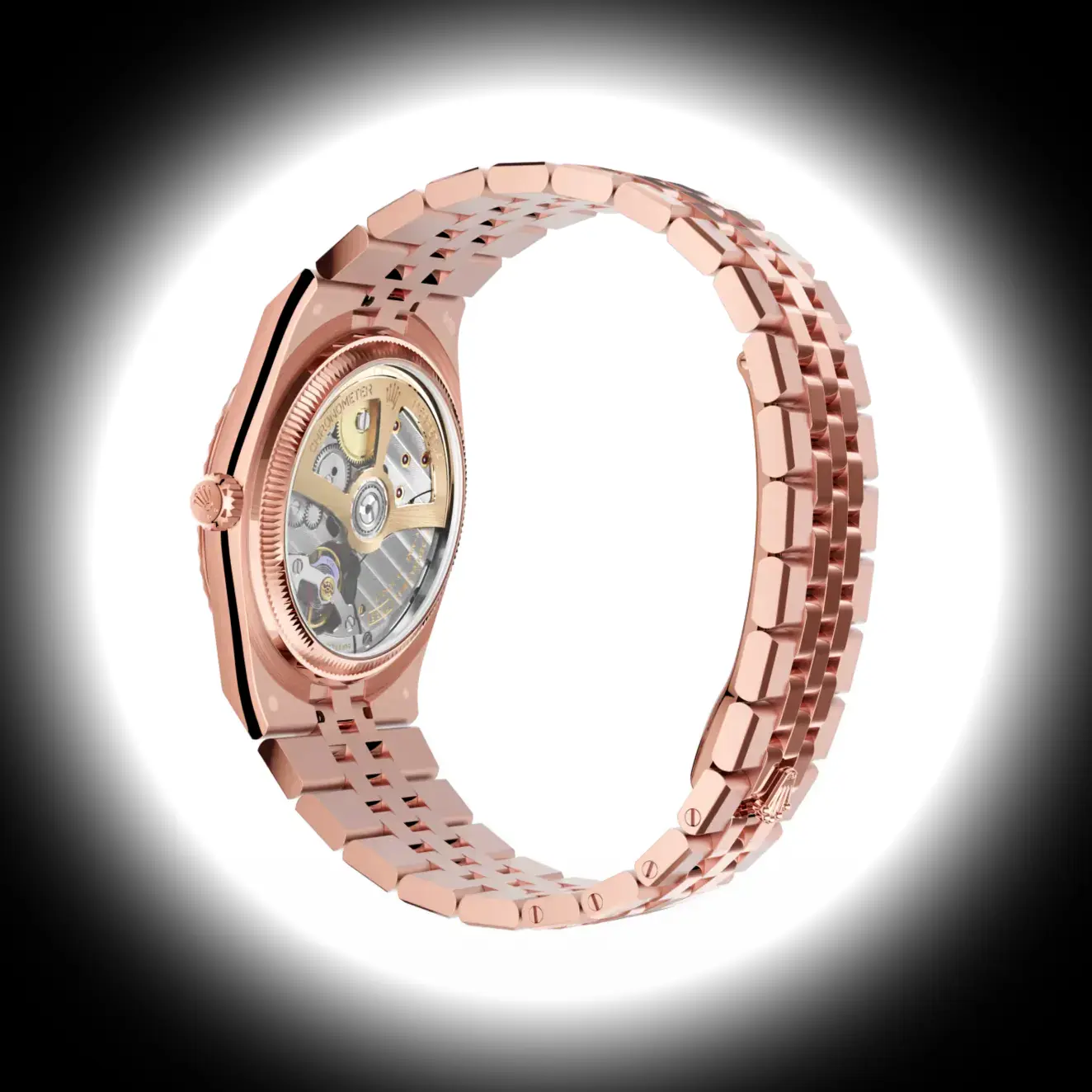 Land-Dweller 127235 superclone intense white dial — caseback detail