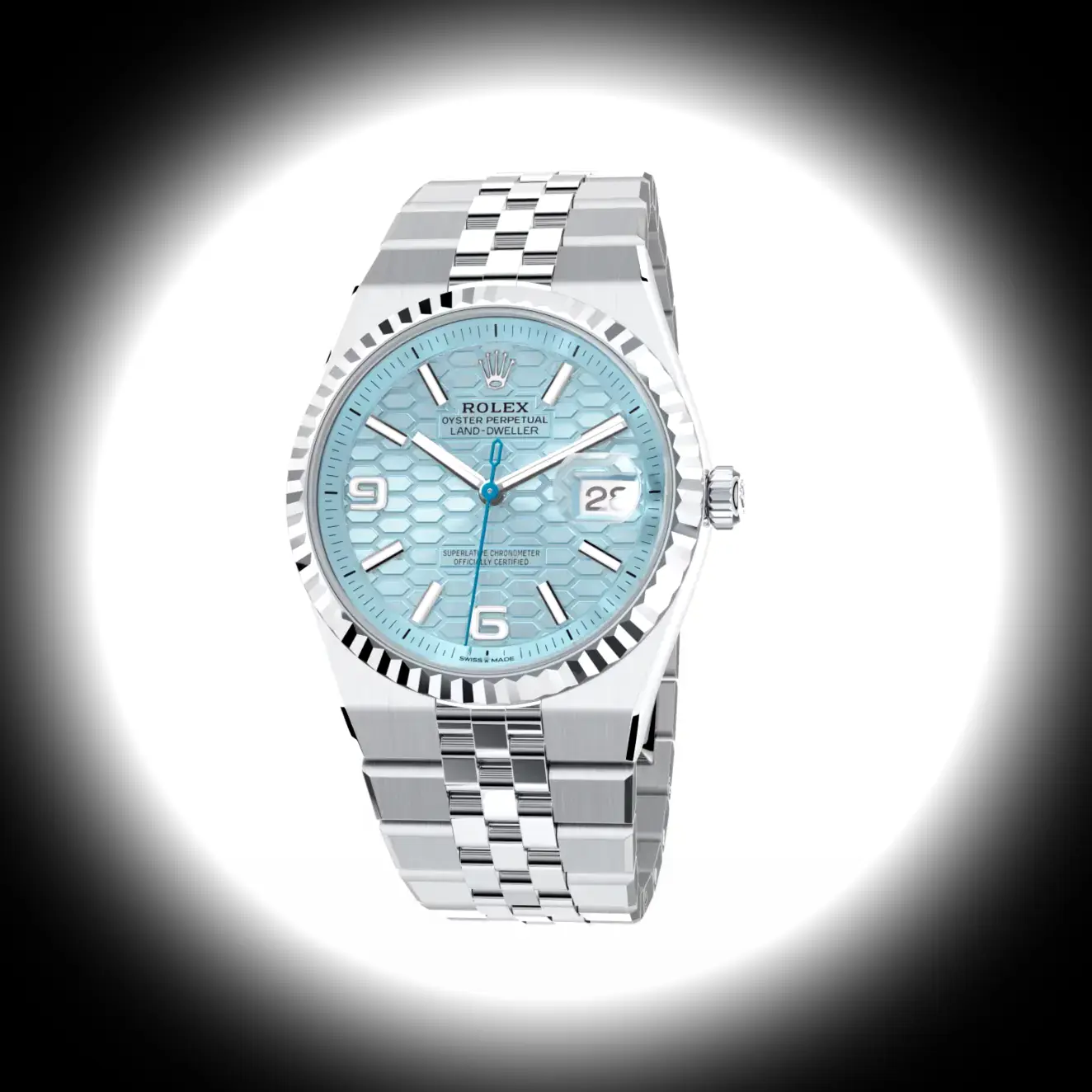 Rolex Land-Dweller 127236 super clone 36mm — dial close-up