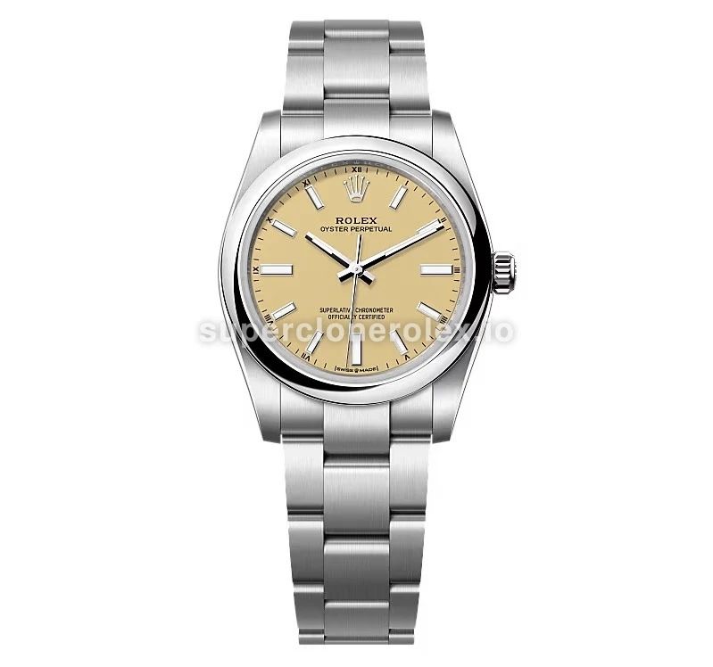 Oyster Perpetual 277200 super clone beige dial, front view