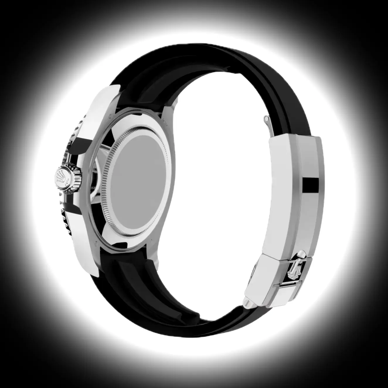 Yacht-Master 226659 superclone black dial — caseback detail