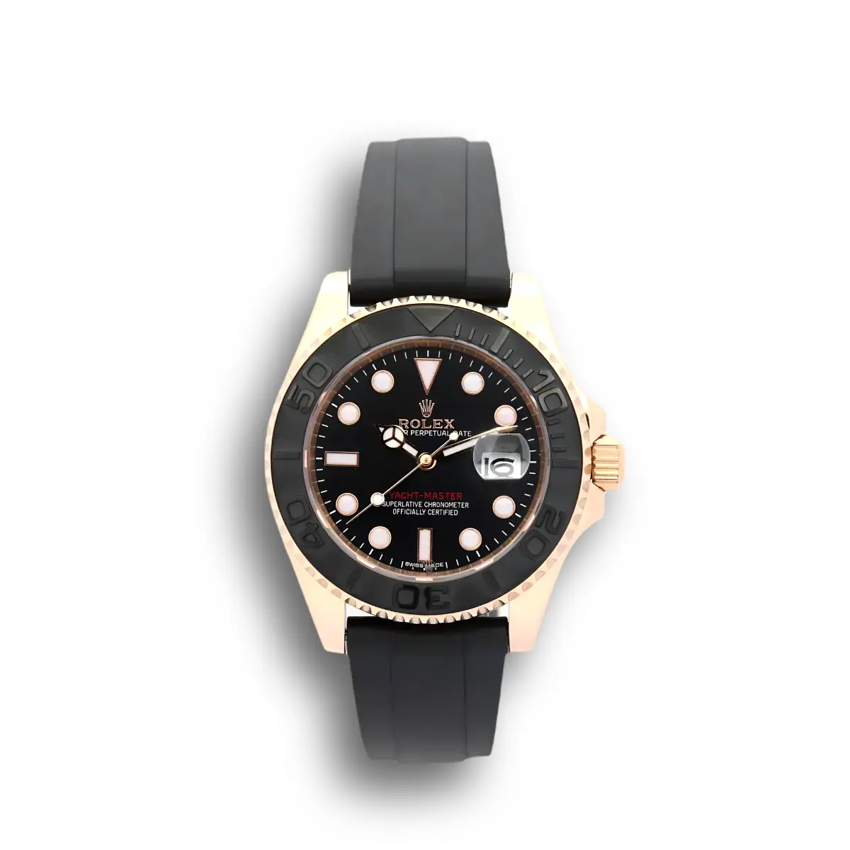 Rolex Yacht-Master 226658 superclone black dial — angled view