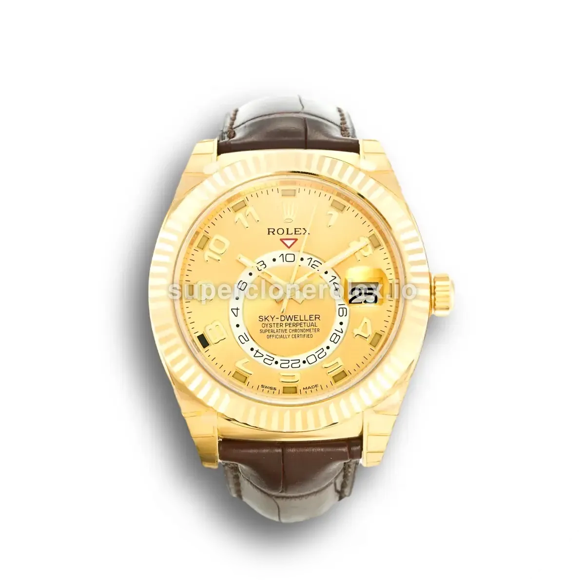 Rolex Sky-Dweller 326138 Gold Dial 42mm replica watch