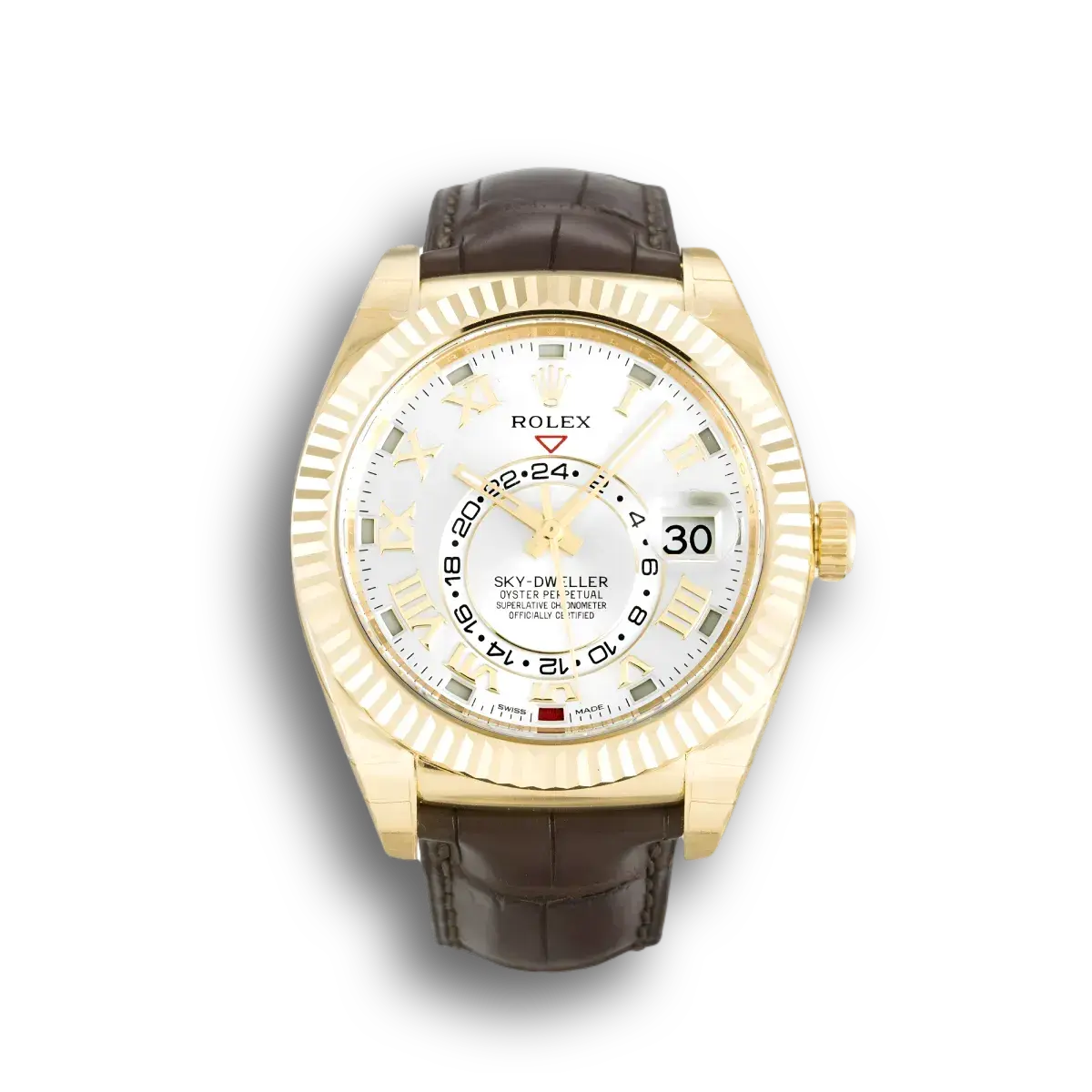 Sky-Dweller 326138 super clone silver dial — front view