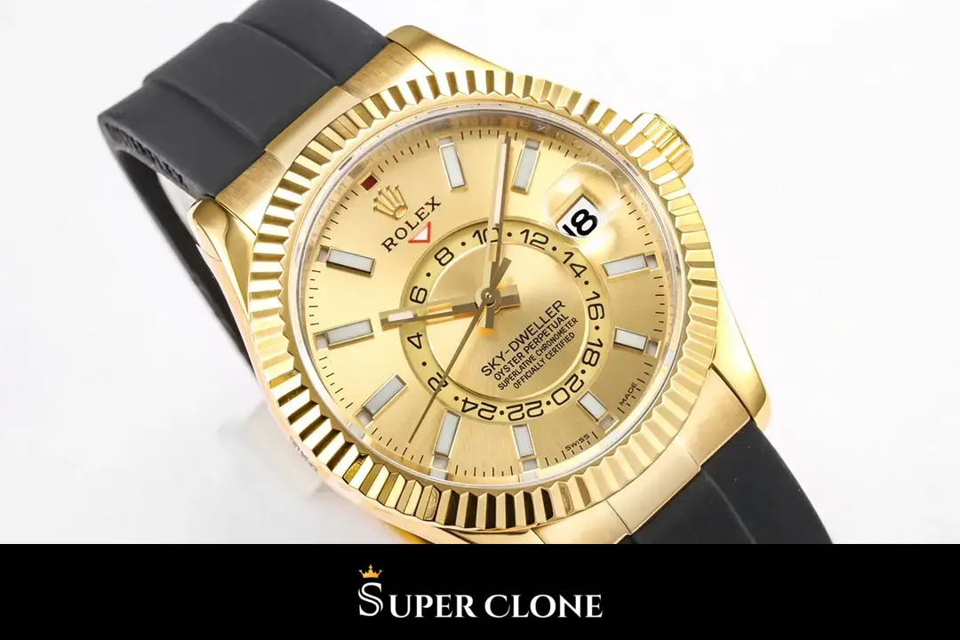 Rolex Sky-Dweller 326238 eta clone 42mm — crown and case detail
