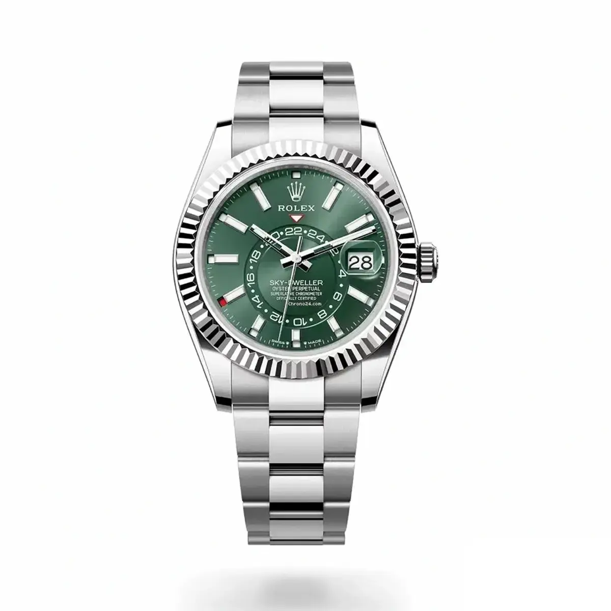 Rolex Sky-Dweller 326238 super clone white dial — front view