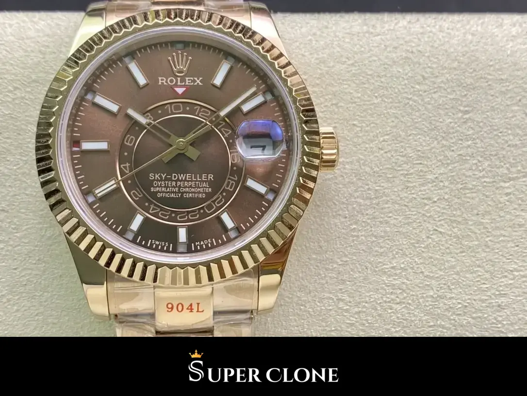 Rolex Sky-Dweller 326935 swiss super clone chocolate dial — caseback detail
