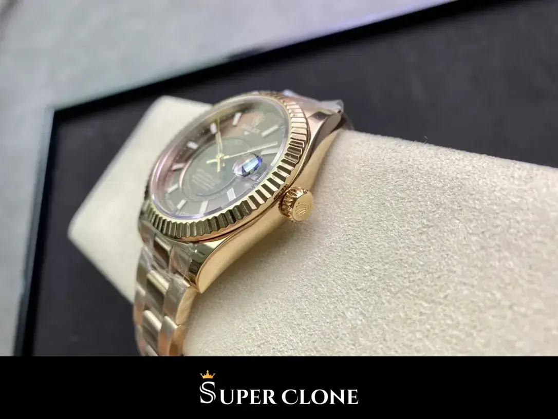 Rolex Sky-Dweller 326935 eta clone 42mm — crown and case detail