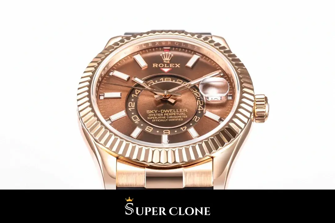 Rolex Sky-Dweller 336235 superclone 42mm — crown and case detail