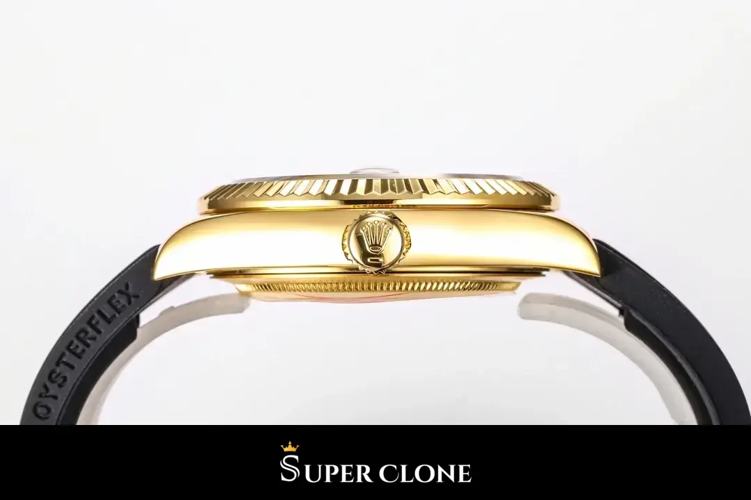 Sky-Dweller 336238 swiss clone bright black dial — caseback detail