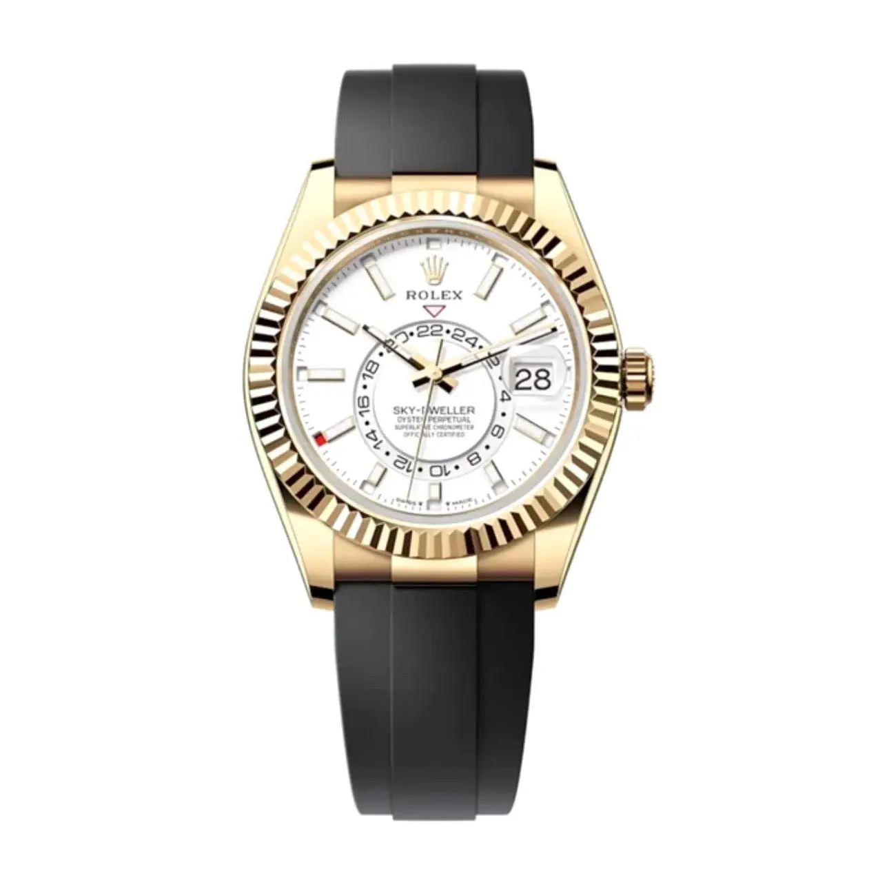 Rolex Sky-Dweller 336238 super clone intense white dial — front view