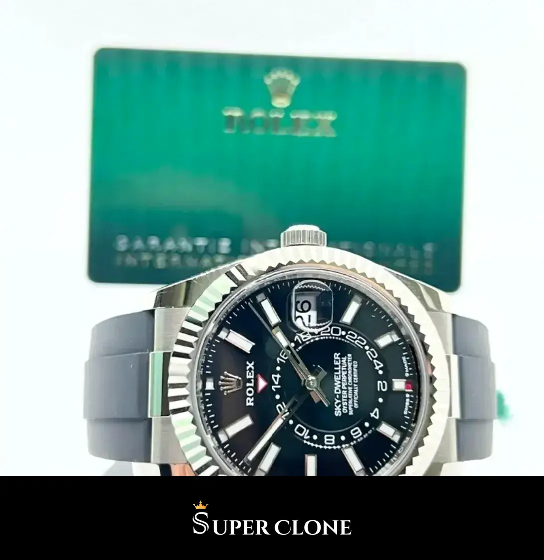 Rolex Sky-Dweller 336239 swiss super clone bright black dial — caseback detail