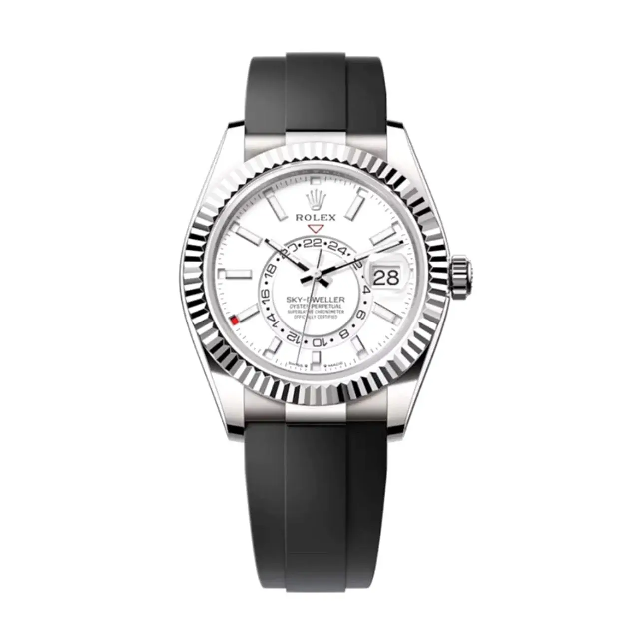 Sky-Dweller 336239 swiss clone intense white dial — front view
